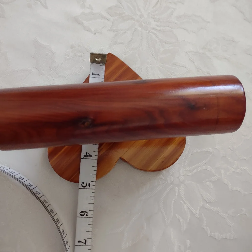 Wood jewelry display T Bar Stand heart Shaped Base